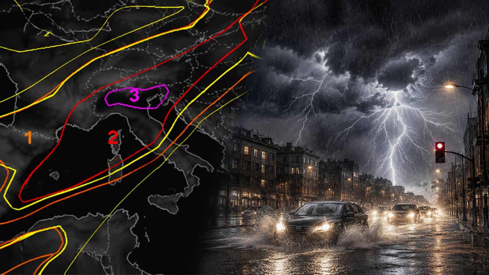 Maltempo estremo, Estofex lancia il livello 3 su queste regioni