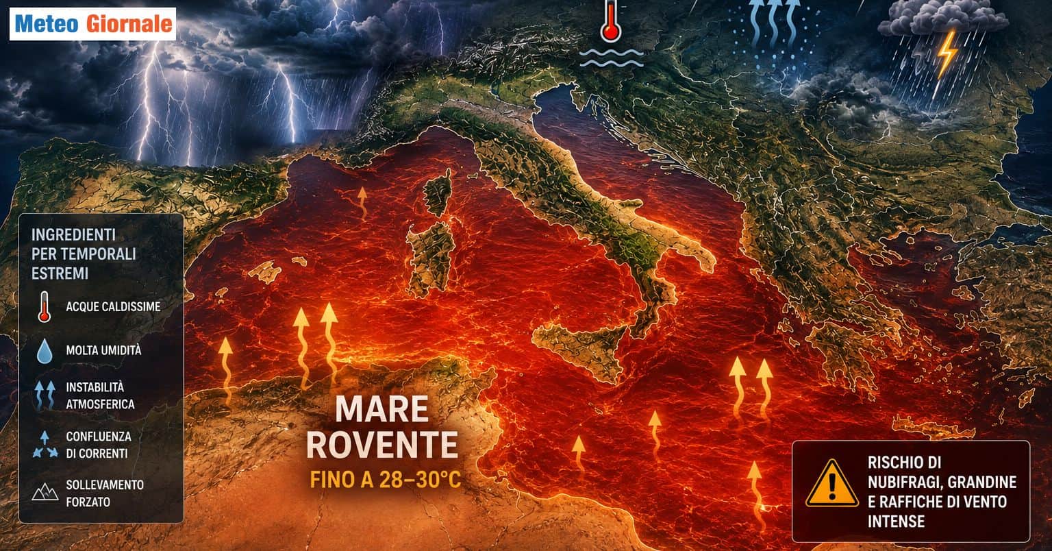 Il Mar Mediterraneo è bollente come non mai, è allarme per Settembre