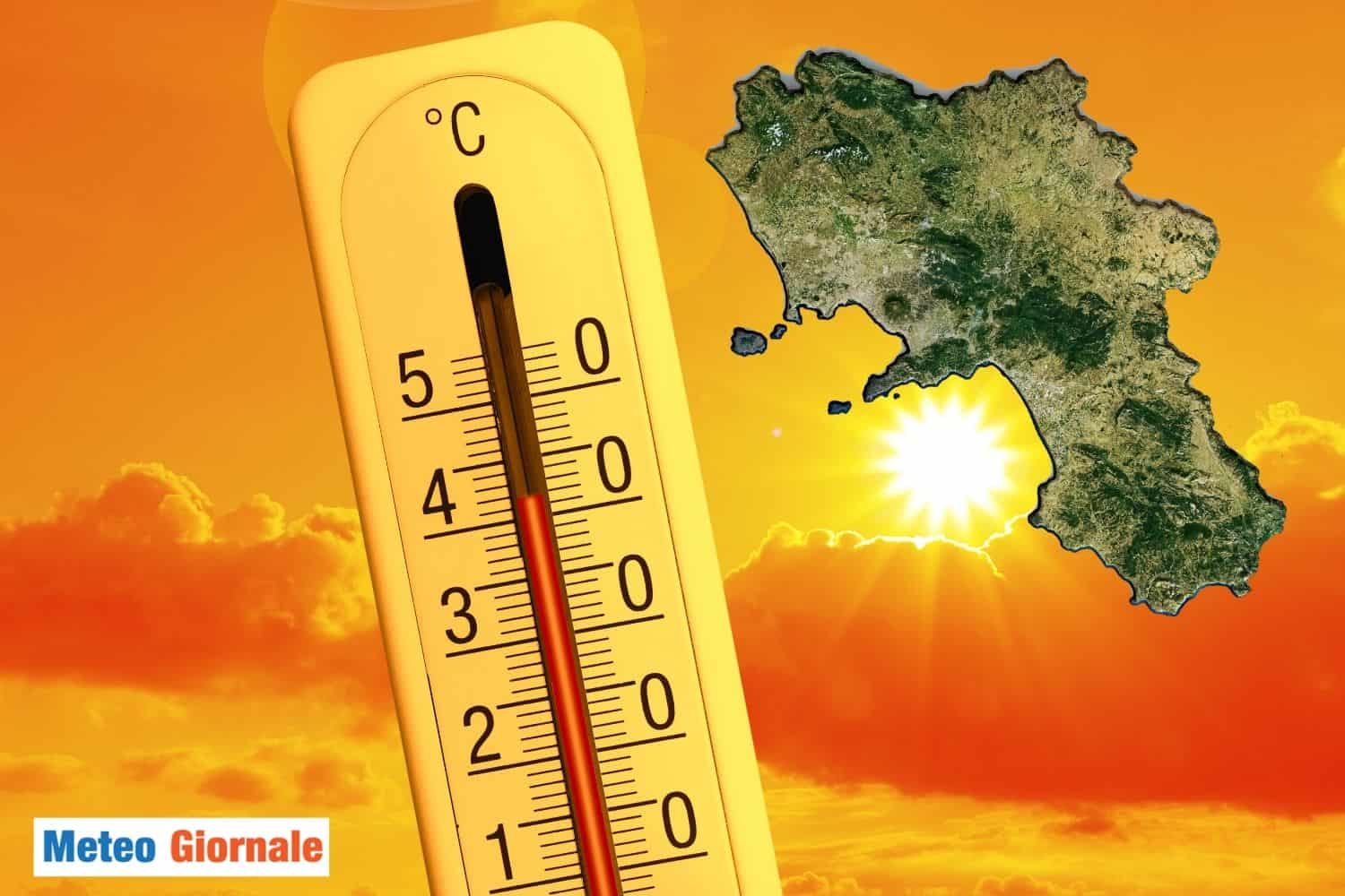 Meteo Campania, caldo tropicale. Qualche temporale in montagna
