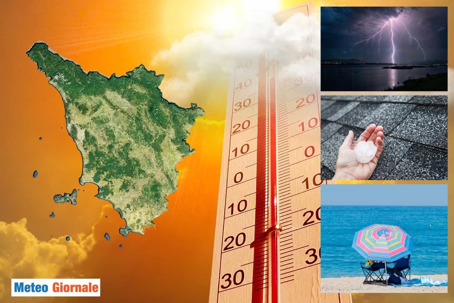 Meteo Toscana, tra bolla di calore e temporali tropicali
