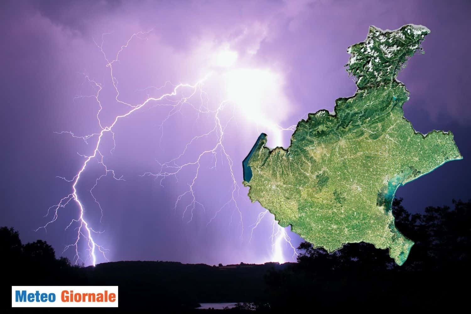 Meteo Veneto, temporali, rischio grandine. Crollo temperatura
