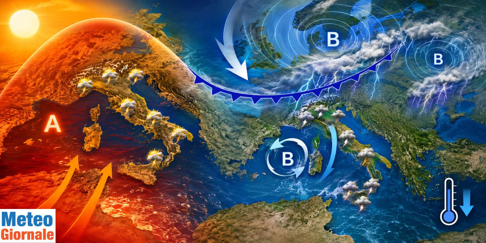 Dopo Ferragosto cambia tutto: aria fresca, crollo termico e rischio nubifragi