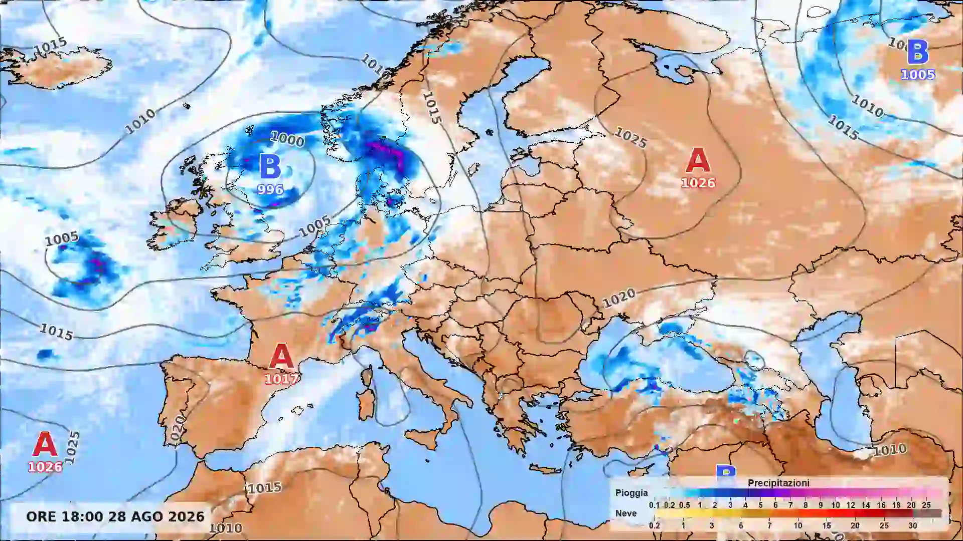 Blocco d’aria rovente dilaga in Italia. Supercelle al Nord. Previsioni