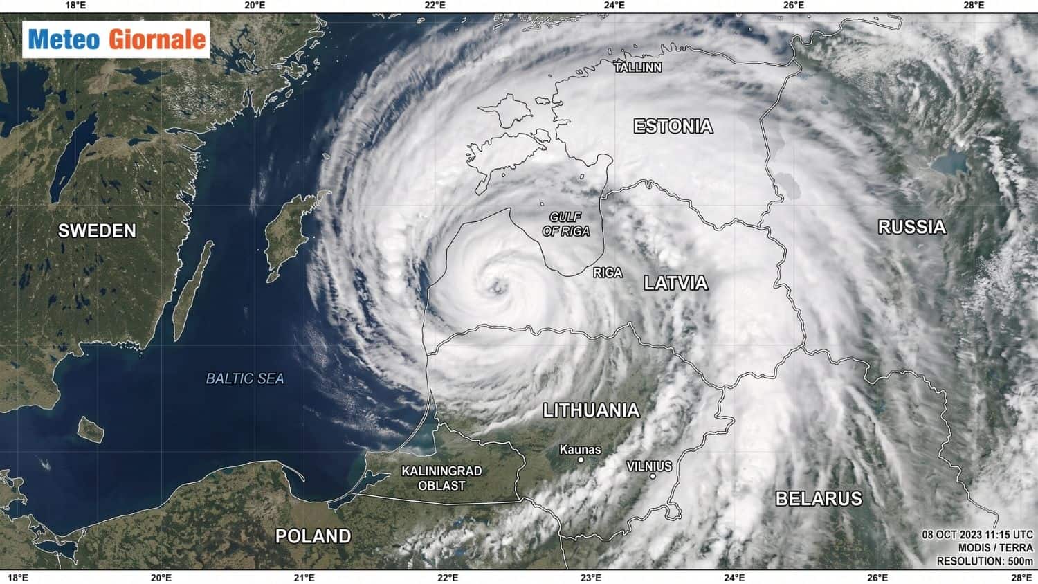 Devastante Tempesta sul Baltico il 22 Agosto