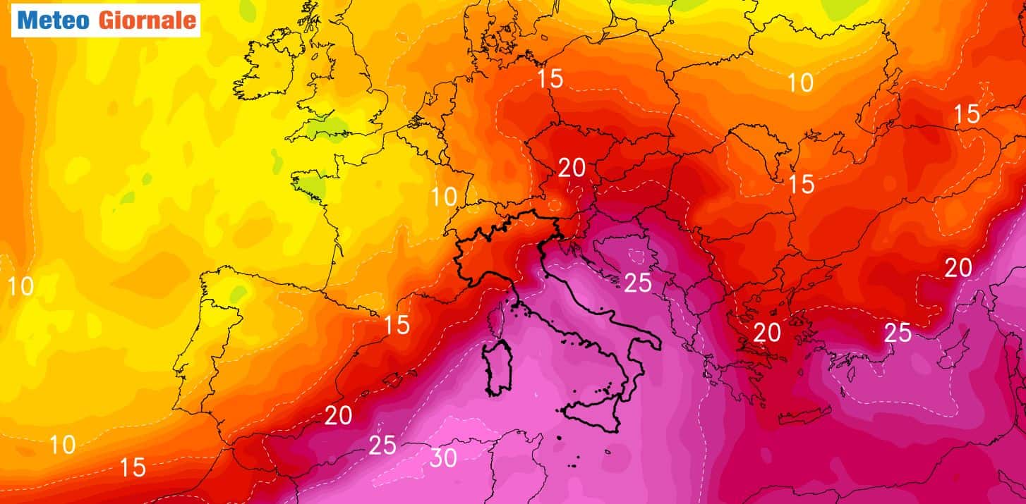 Caldo dal Sahara in arrivo a folate, ma solo parte d’Italia è nel mirino