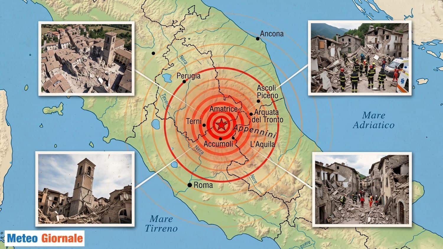 Terremoto di Amatrice, 10 anni fa. I grandi sismi del Centro Italia
