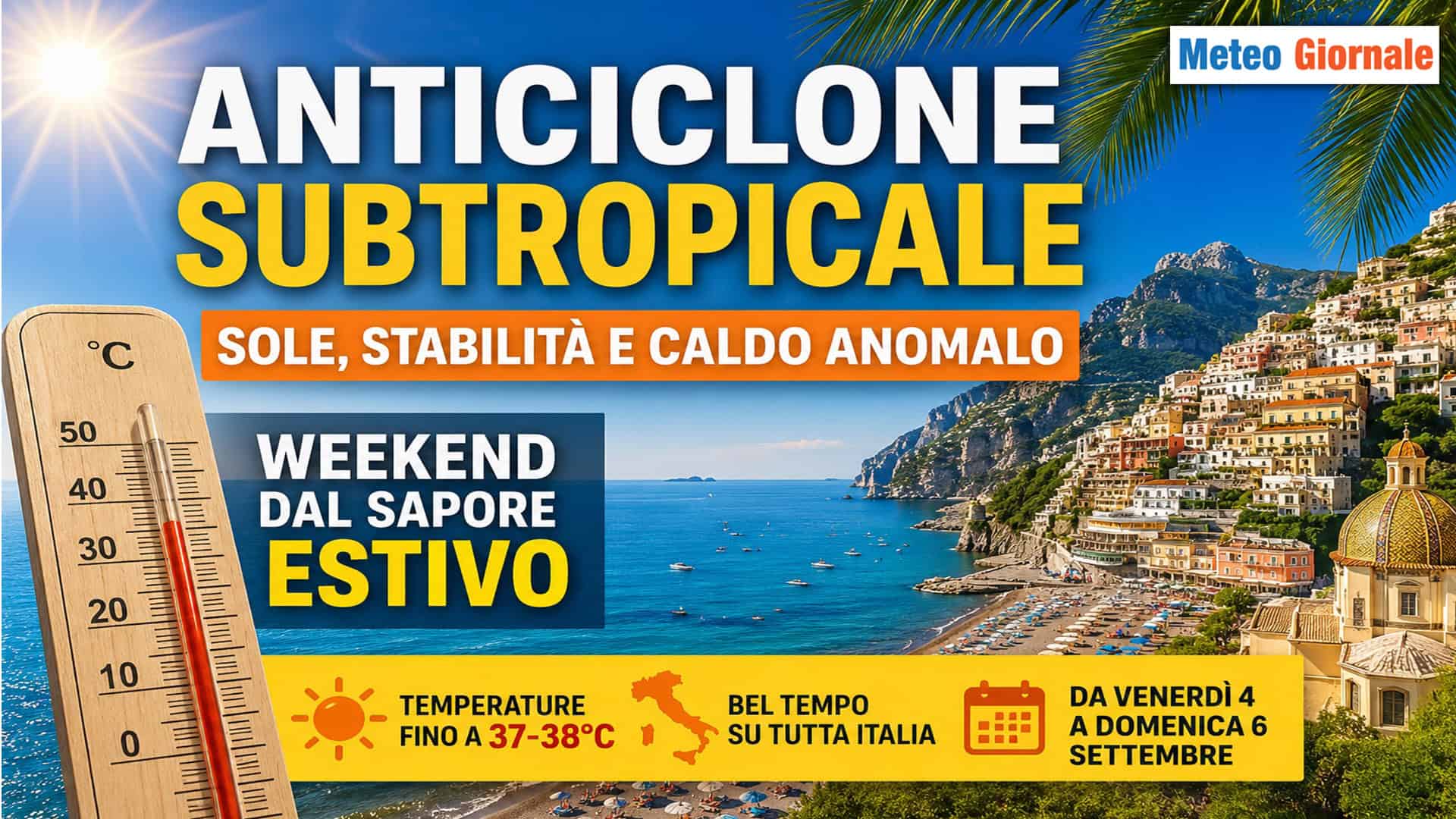 Meteo: il caldo rilancia, punte di 38°C fino al weekend
