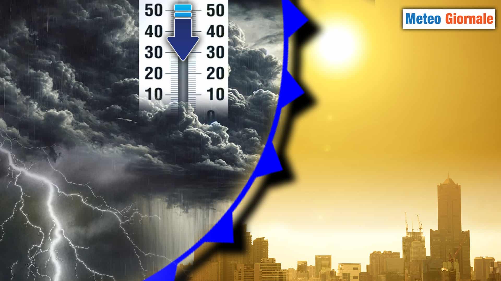 Caldo; ultimi giorni, poi il ribaltone, temperature giù di 6-8°C