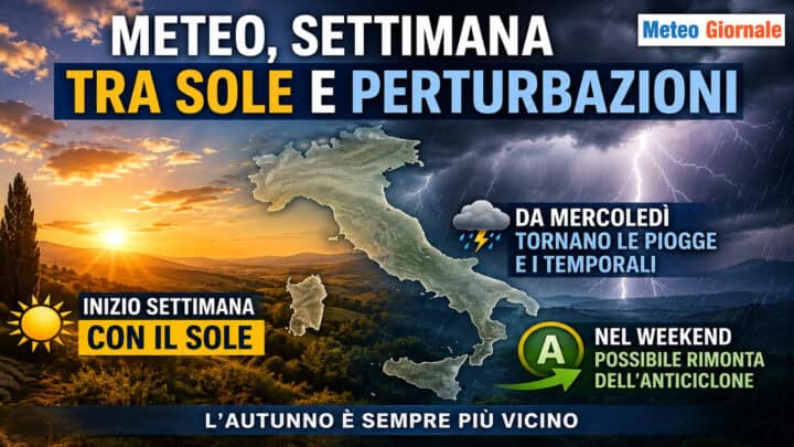 Meteo: due giorni di sole, poi nuova perturbazione