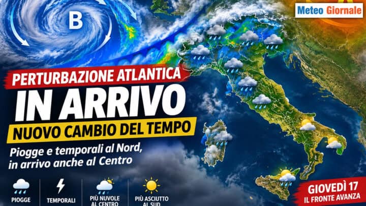 Maltempo in arrivo: tornano piogge e temporali