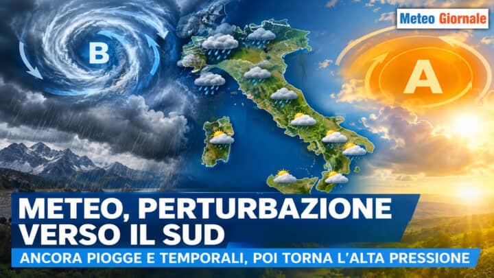 Meteo: la perturbazione si sposta, ma l’instabilità resiste