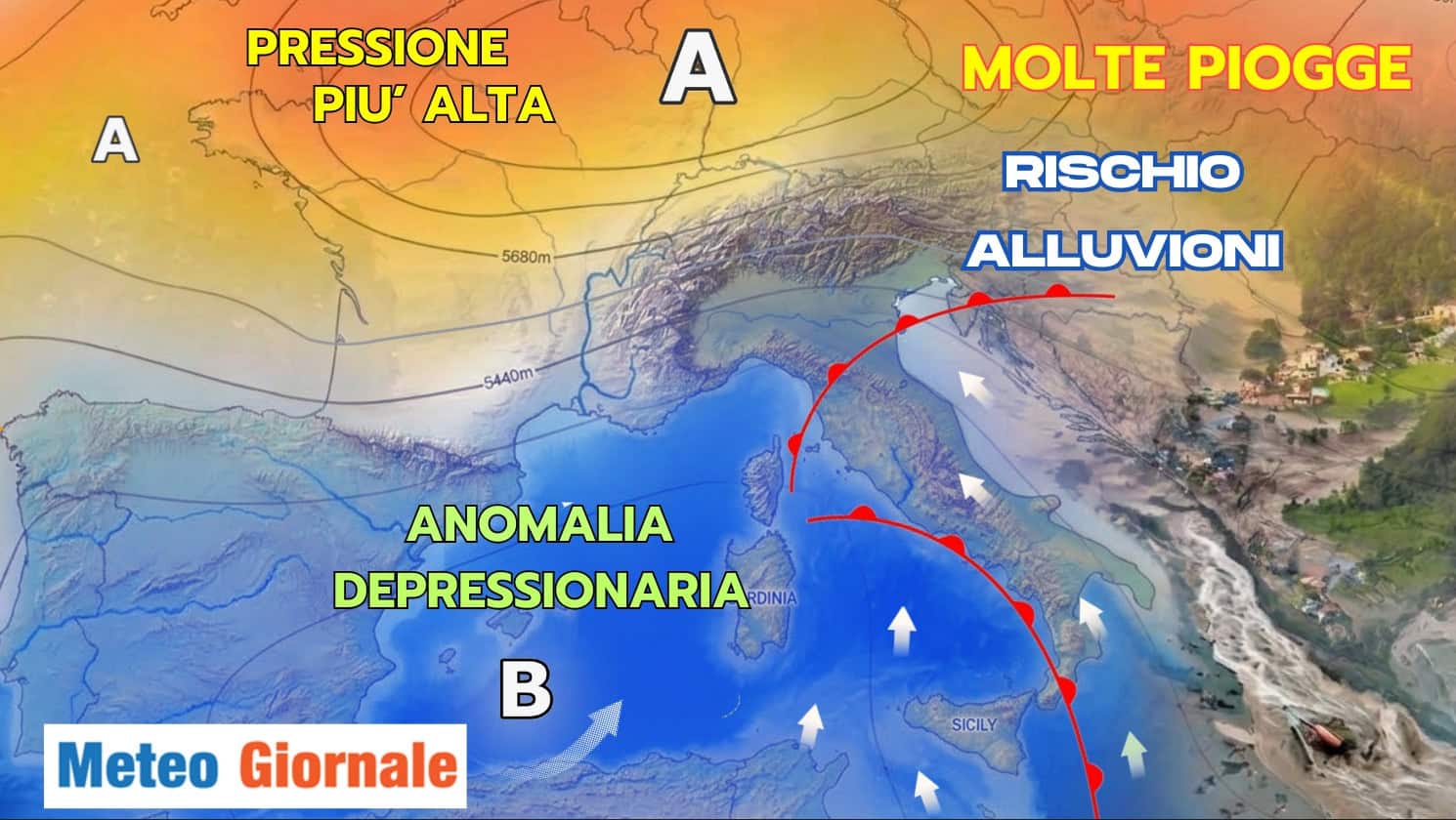 Prima parte autunnale: tante perturbazioni e rischio alluvioni