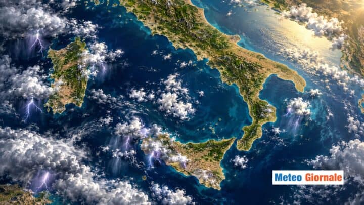 Forti temporali anche al Sud tra Venerdì 18 e Sabato 19, le aree coinvolte
