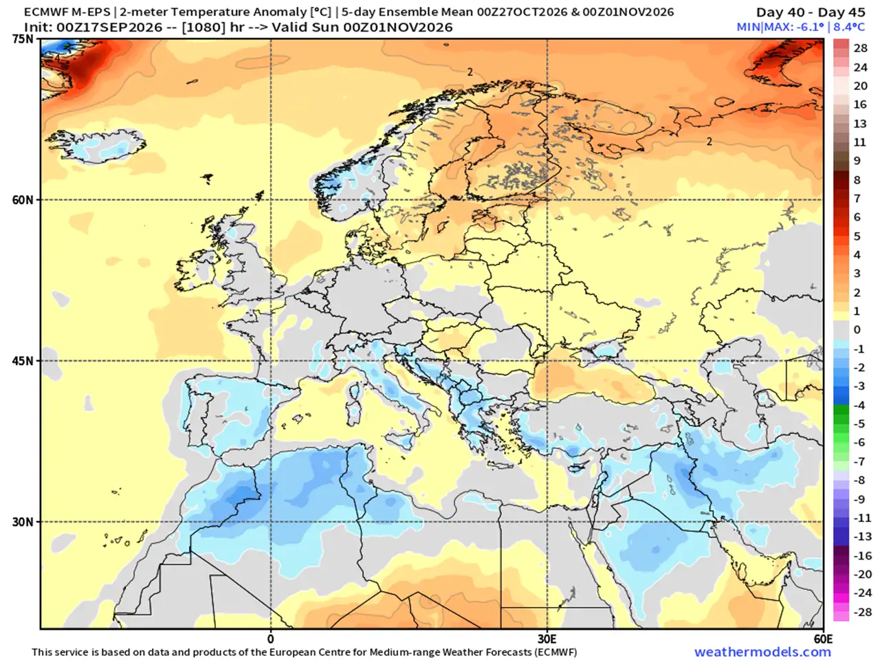 calo delle temperatura a fine ottobre 20