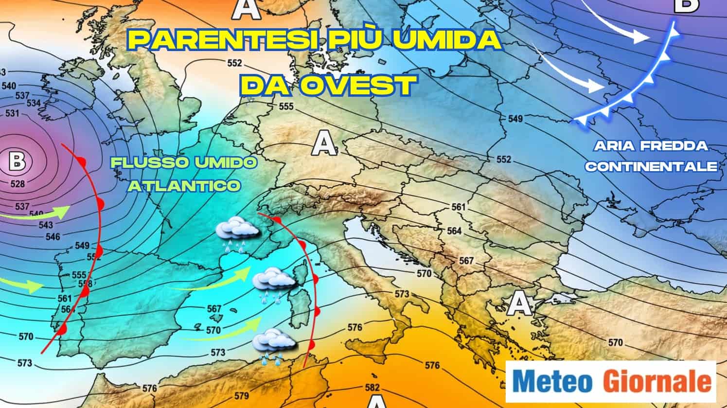 8/14 Novembre: fase più atlantica e piogge anche su aree tirreniche e al Nord 1 31