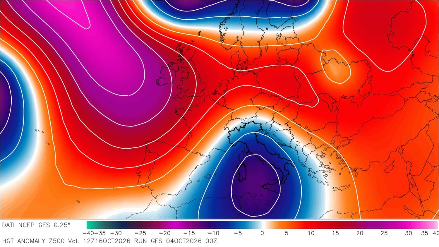 GFS 16 ottobre