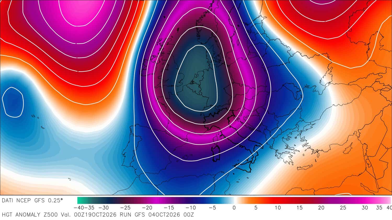 GFS 19 ottobre