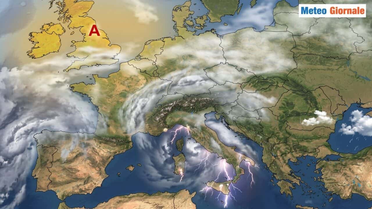 Meteo che diventa autunnale in Italia a ph