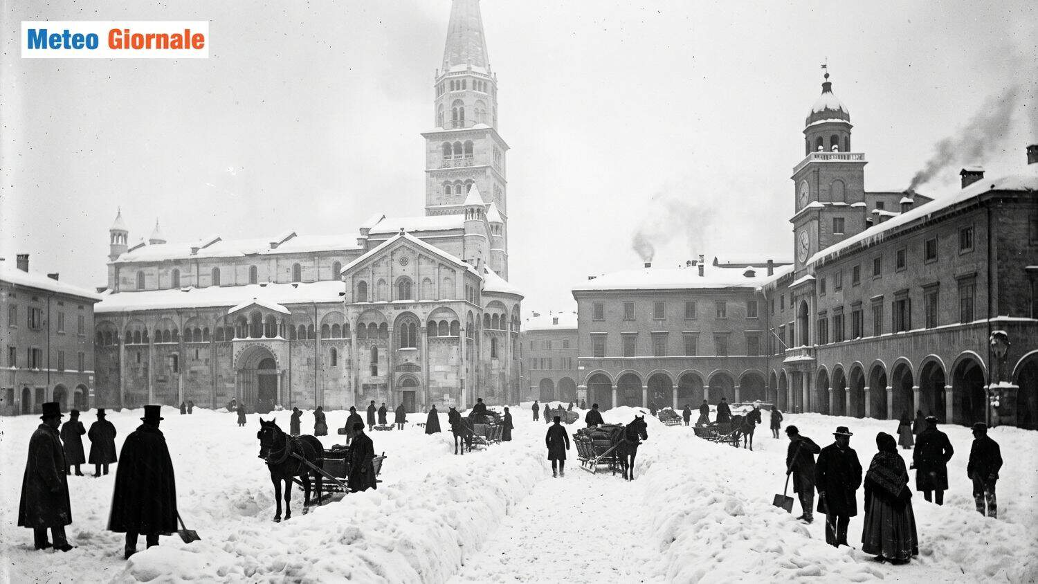 Modena sepolta dalla neve, quando ne caddero 2 metri 1 Modena sotto 2 metri di neve nel dicembre 1844 kj