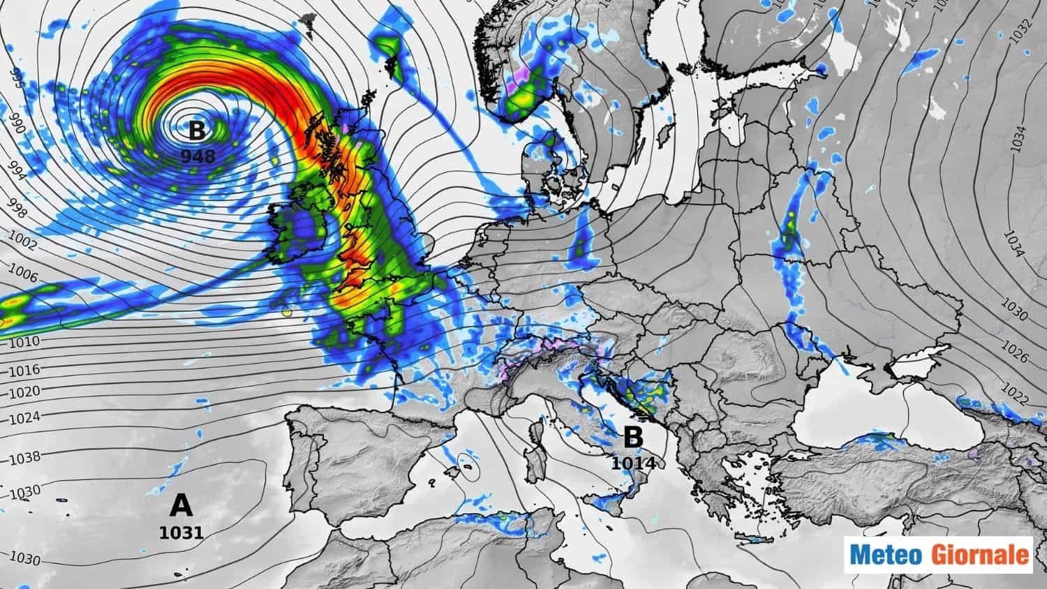 Nuova tempesta verso le Isole Britanniche: Boelo dopo Austen. Allerta meteo 1 Tempesta Boelo sulle Isole Britanniche ghg