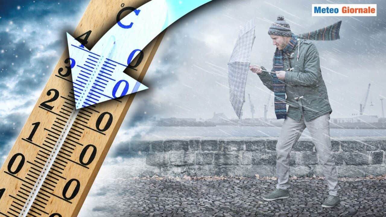 Apertura di settimana con temperature in calo e maltempo