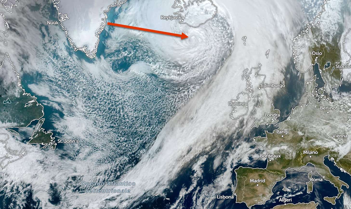 Islanda, tempesta da record: 934 hPa, mai così in Ottobre da oltre 60 anni 1 ciclone in islanda da record lk