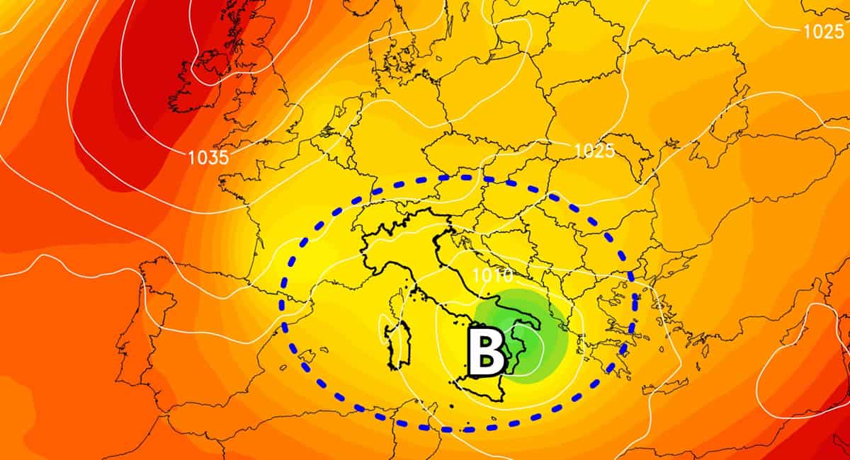Maltempo, rischio 100 mm di pioggia entro lunedì su queste zone 2 ciclone lunedi