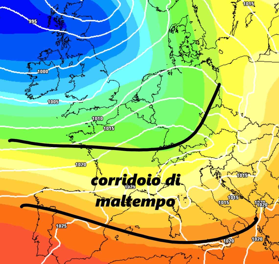 Forte maltempo tra Martedì 20 e Mercoledì 21 su 11 Regioni 2 corriodio