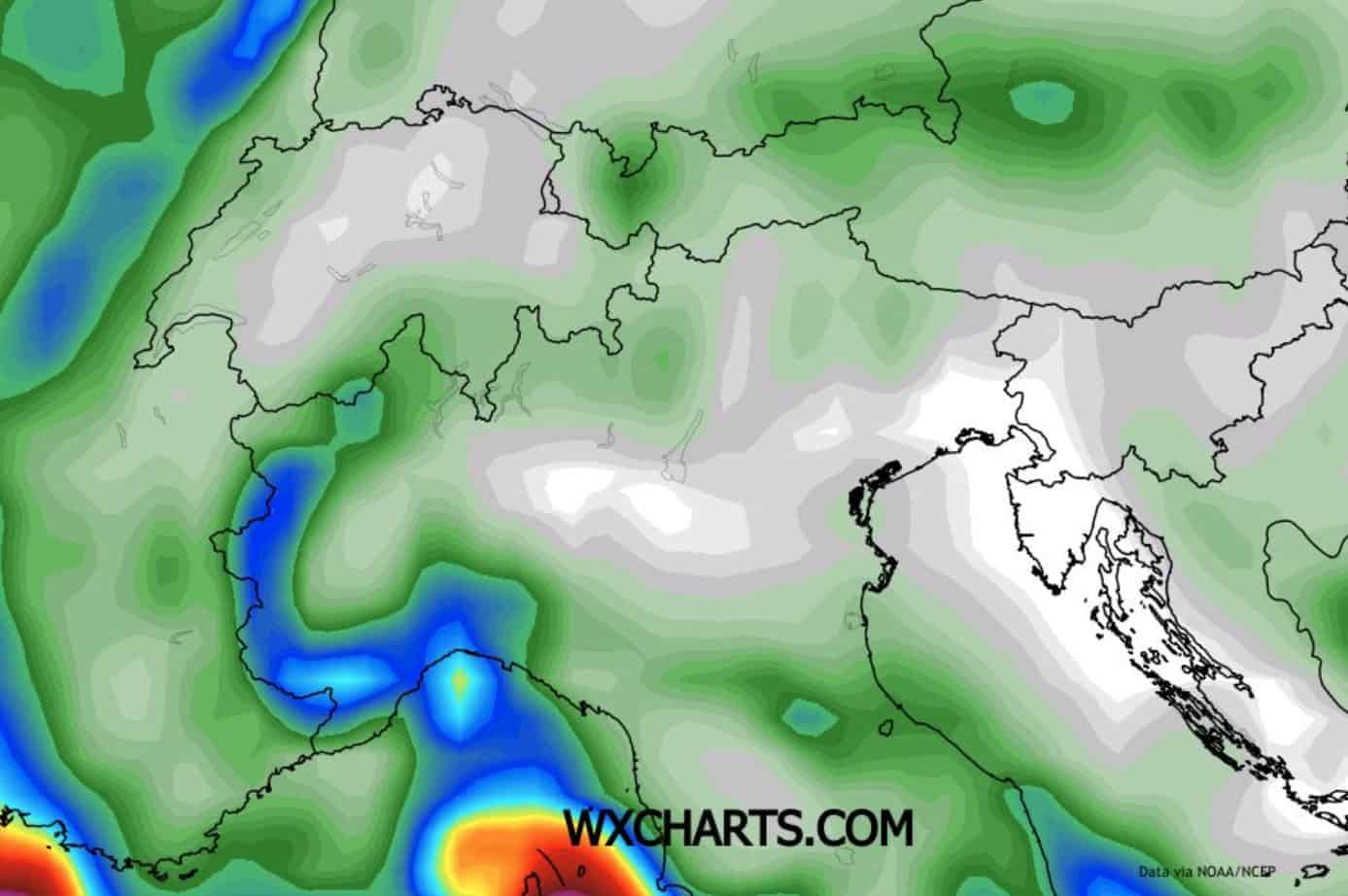 Piogge diffuse da Domenica 19 al Nord? Un'ipotesi che prende piede, mappe 4 gfs