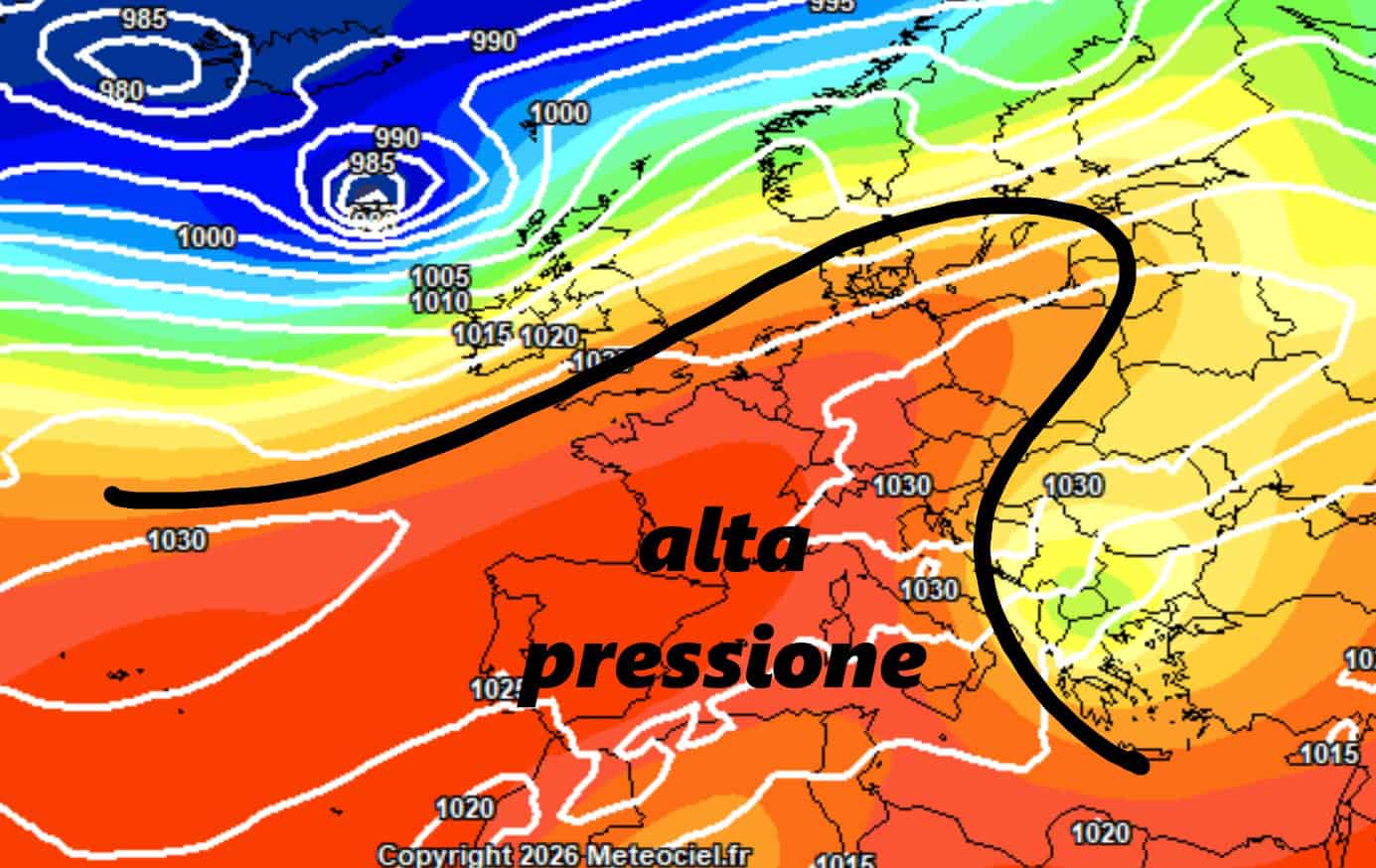 Dopo le piogge ecco l'Alta Pressione sull'Italia, ma spuntano novità interessanti 2 ksdb vc kjfn