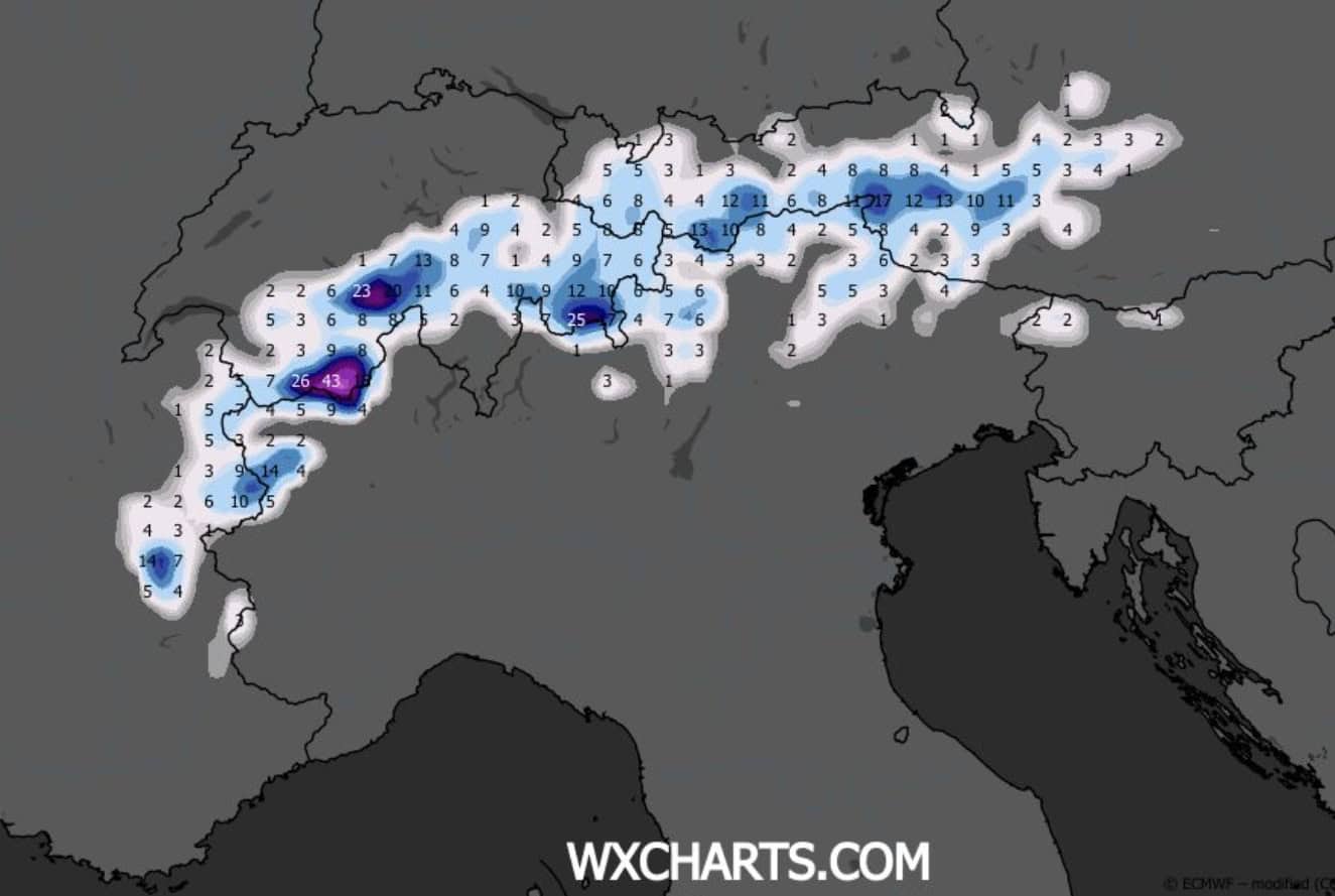 Meteo prossime ore: neve abbondante in queste zone delle Alpi 3 neve alpi 1