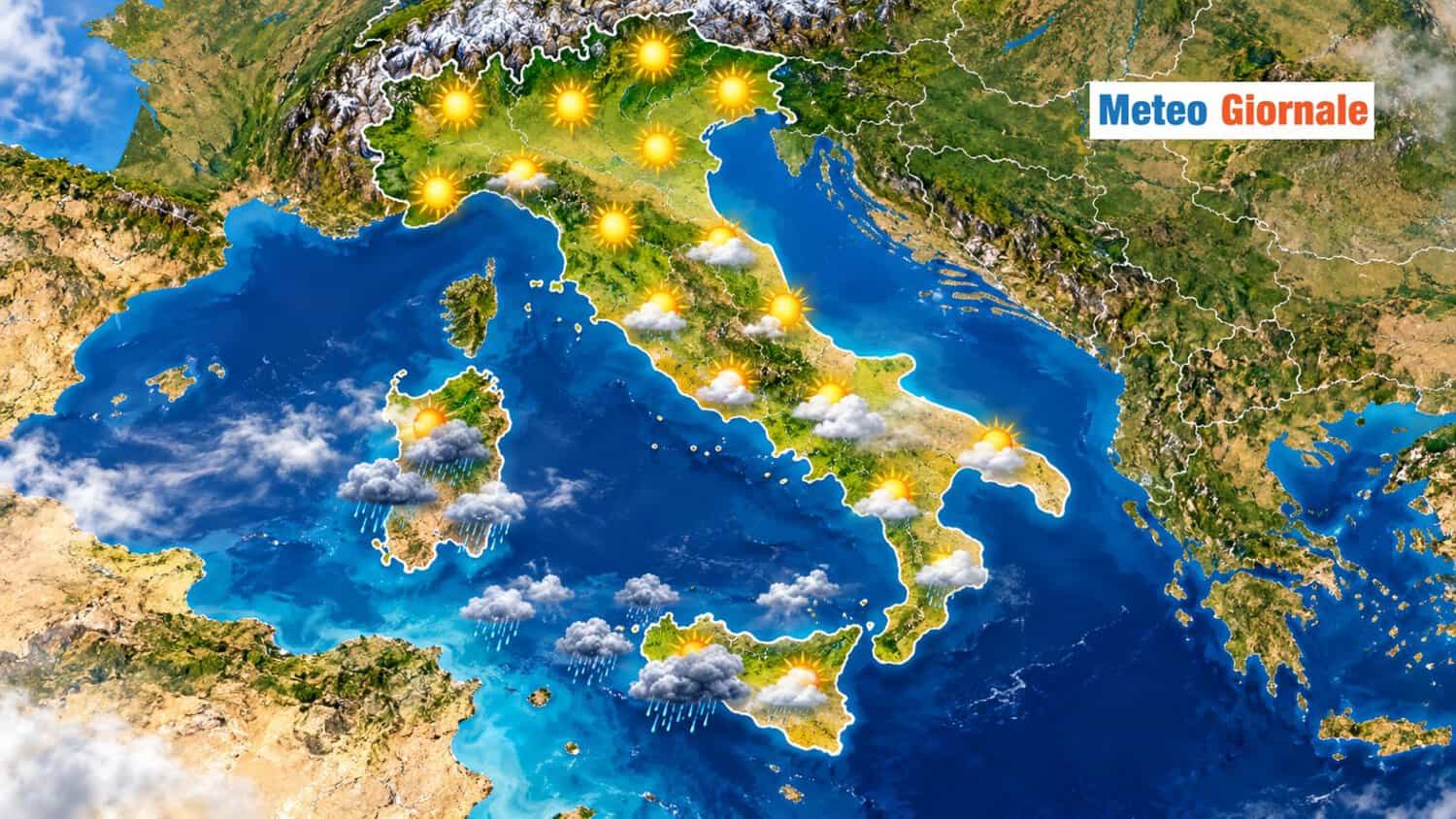 Alta Pressione in rimonta da Martedì, ma con locali rovesci e temporali in due Regioni 1 piogge sicilia