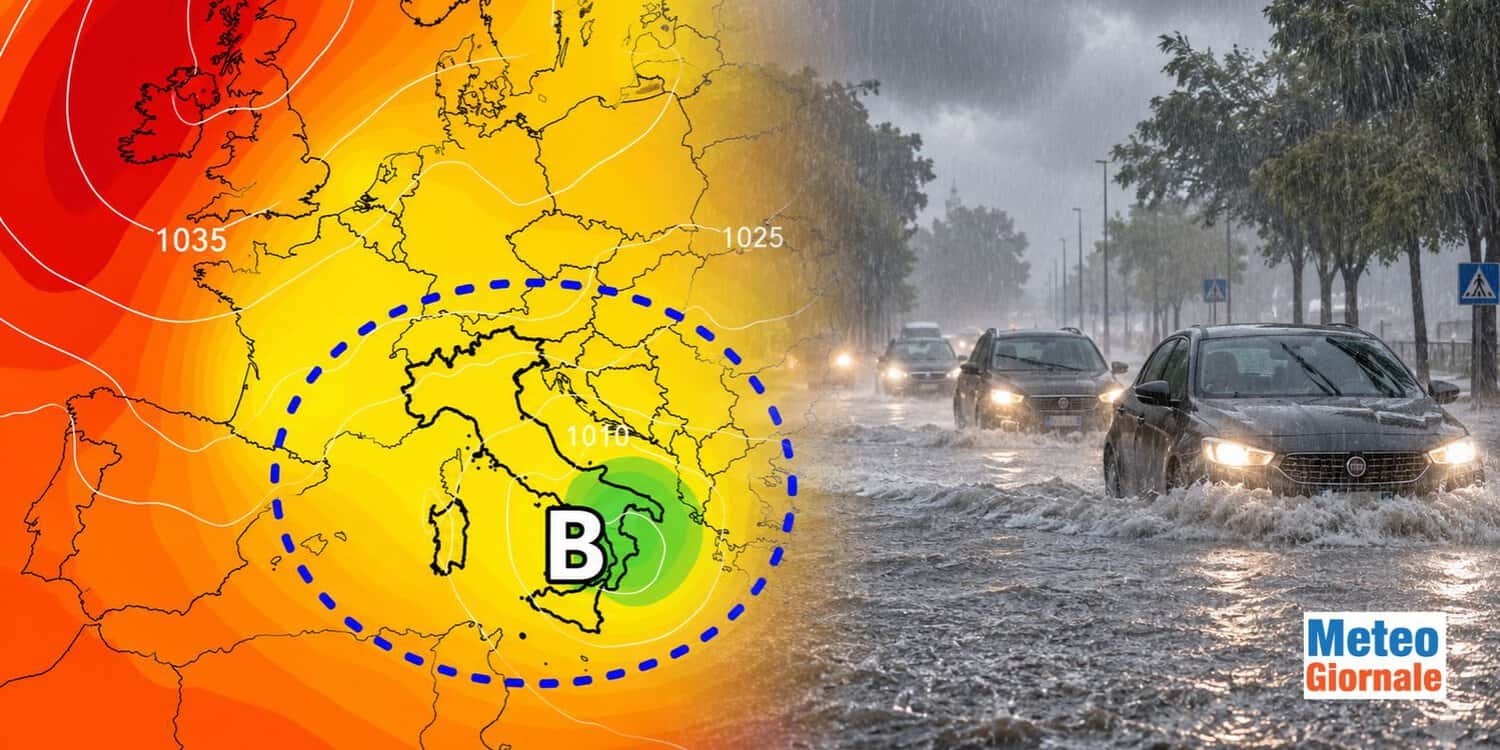 Maltempo, rischio 100 mm di pioggia entro lunedì su queste zone 1 vortice 2 novembre meteo 3110